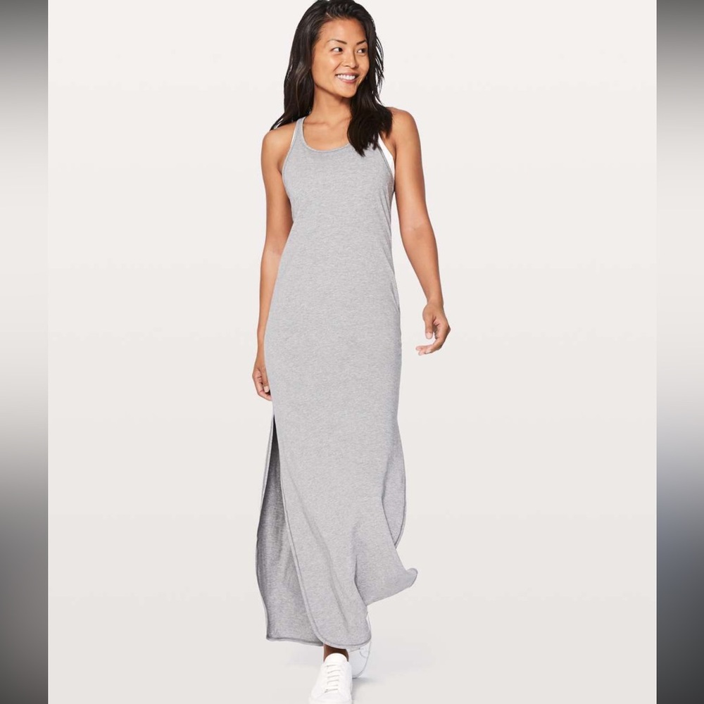 lululemon athletica Gray Refresh Maxi Dress NWT 8